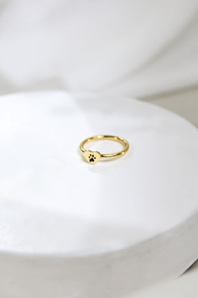 Custom Paw Heart Ring