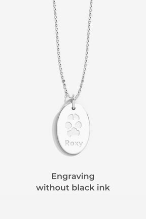 Custom Paw Oval Necklace