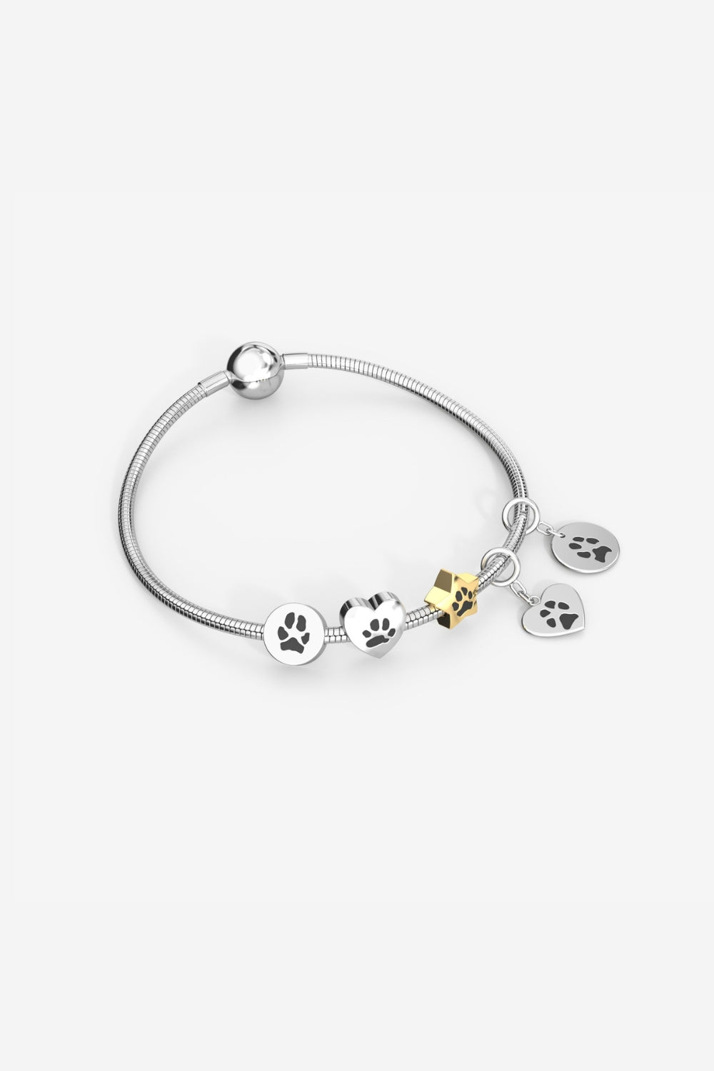 Custom Paw Heart Charm for Pandora