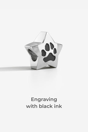 Custom Paw Star Charm for Pandora