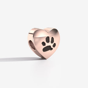 Custom Paw Heart Charm for Pandora