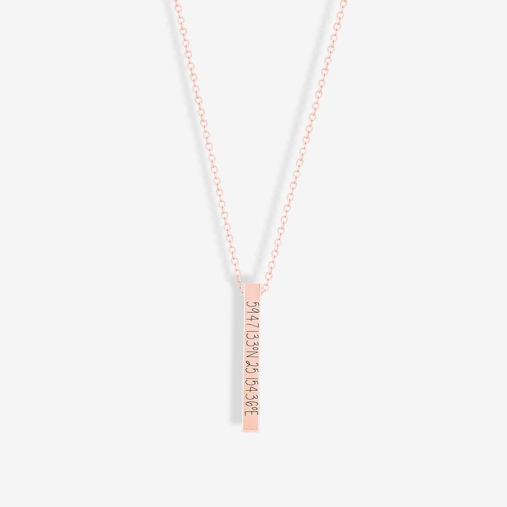 Black 3D Bar Name Necklace For Men - Silver - SETT&Co