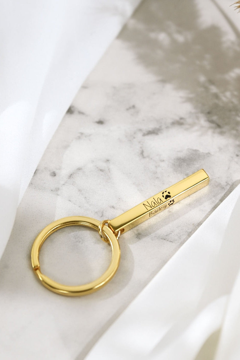 Custom Paw Block Keychain