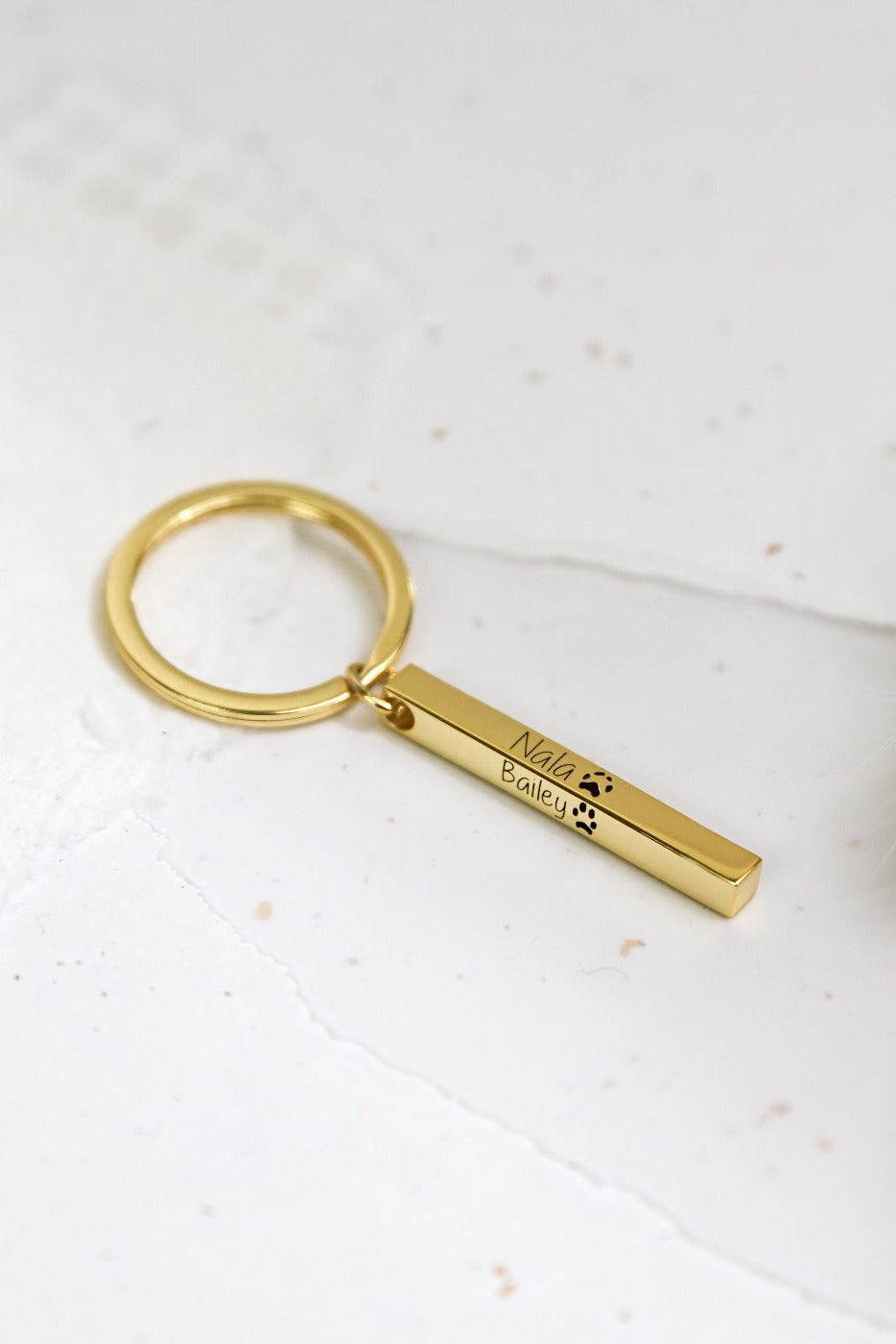 Custom Paw Block Keychain