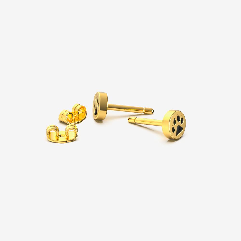 Custom Paw Earrings Earrings Custom Paw Jewelry 18K Gold Vermeil 