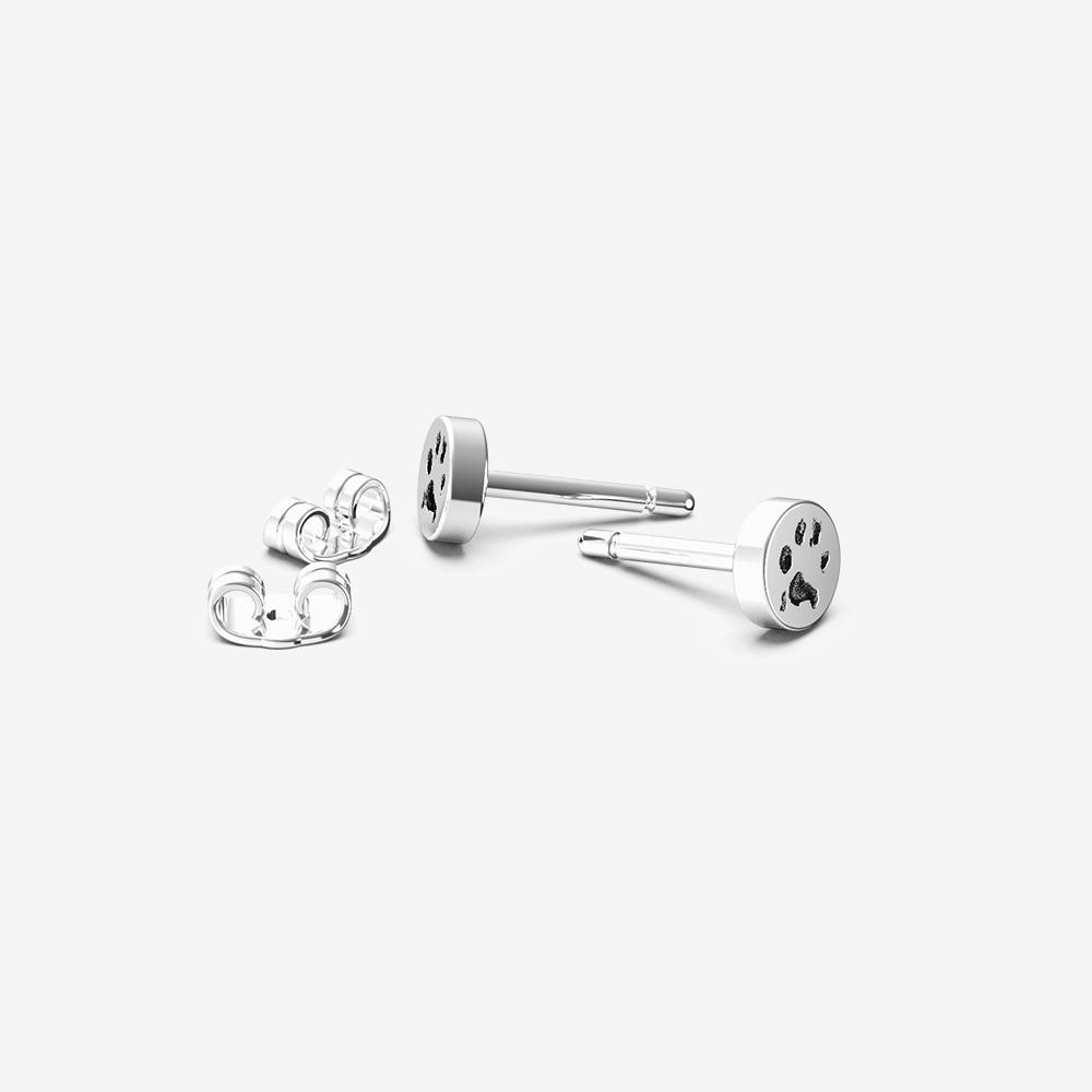 Custom Paw Earrings Earrings Custom Paw Jewelry Sterling Silver 