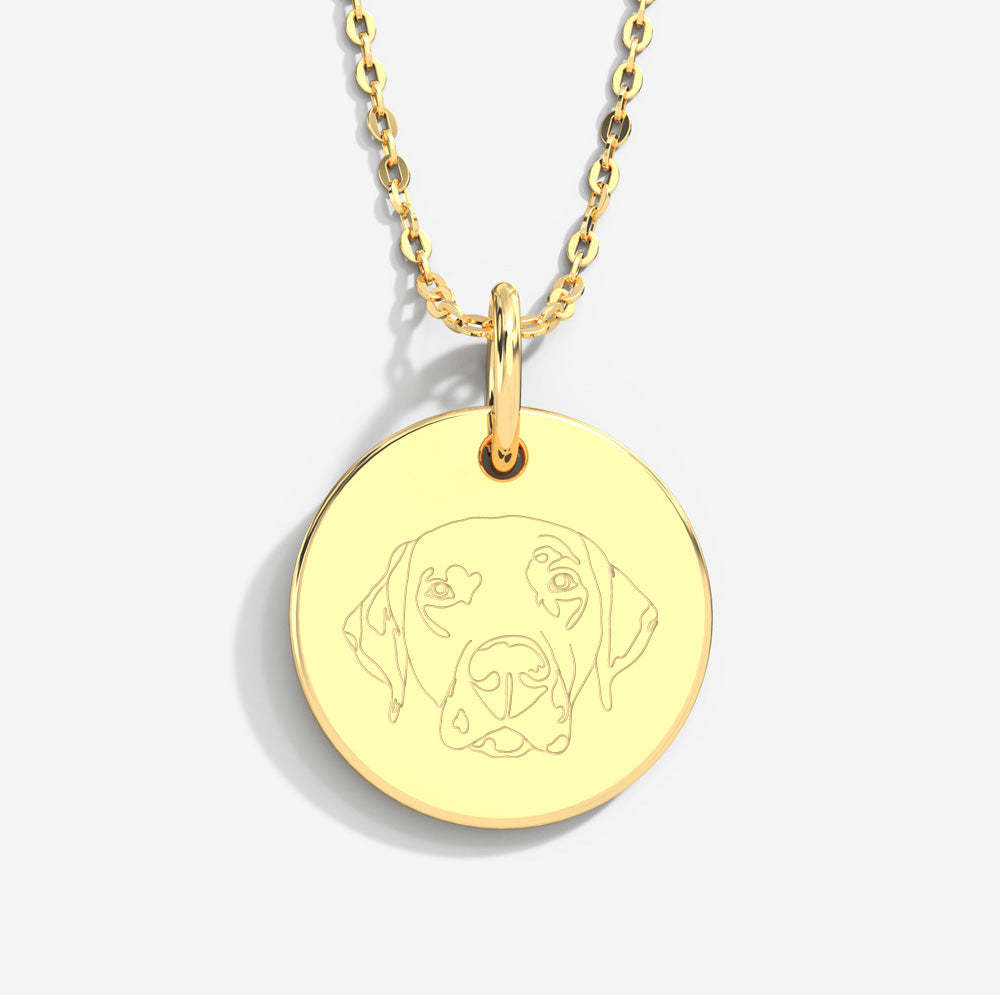 Pet Photo Necklace - Best Pet Photo Necklace Gift 18K Gold Vermeil / 16 in / Three