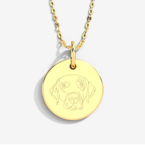 Double-Sided Custom Pet Lineart Necklace