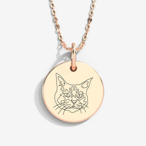 Custom Pet Lineart Necklace