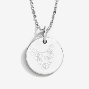 Double-Sided Custom Pet Lineart Necklace