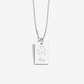 Double-Sided Custom Paw Tag Necklace