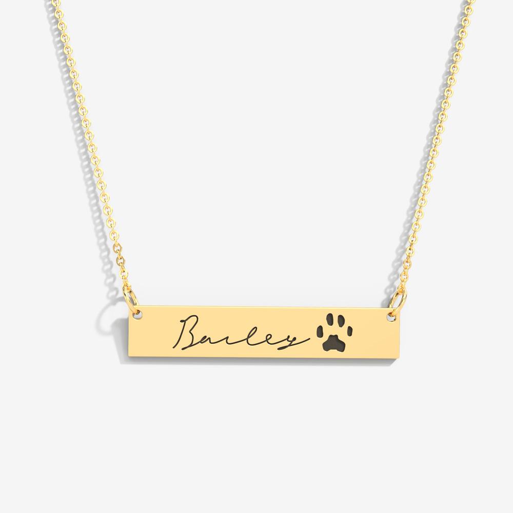Buy Custom Paw Necklace With Name, Dog Paw Necklace, Personalized Name  Necklace, Dog Mom Necklace, Dog Name Jewelry, Christmas Gift Online in  India - Etsy
