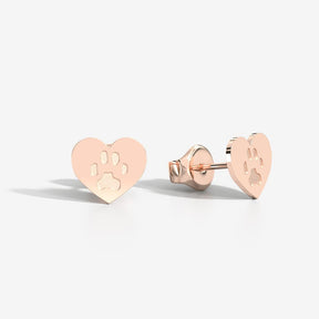Custom Paw Heart Earrings