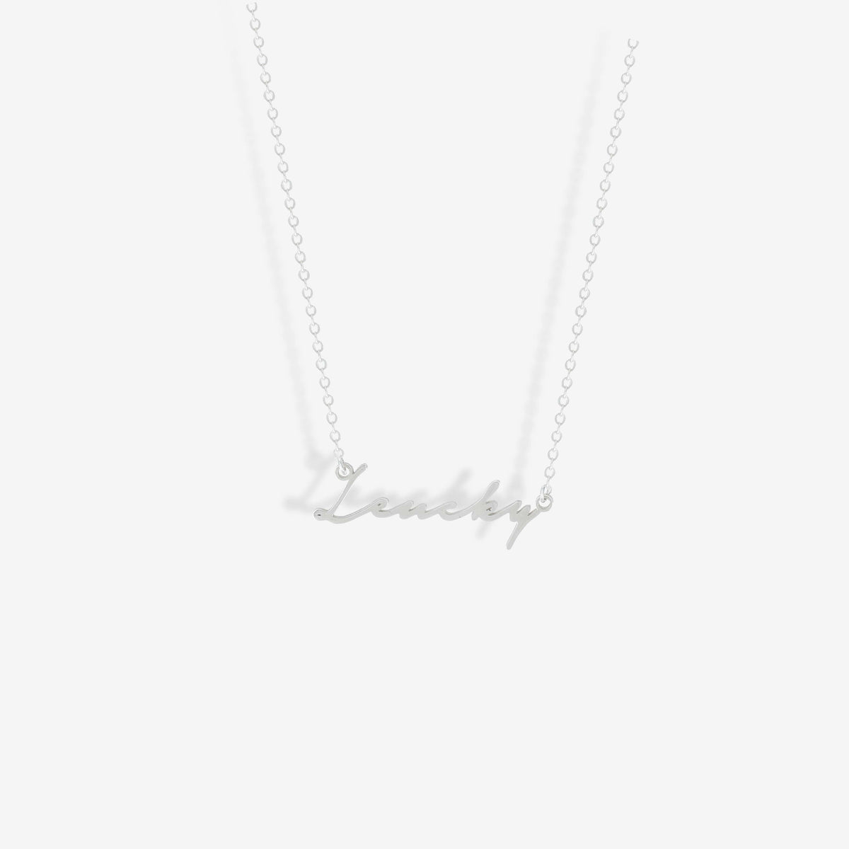 Custom Name Necklace Necklace Custom Paw Jewelry Sterling Silver 14''/35.5cm 