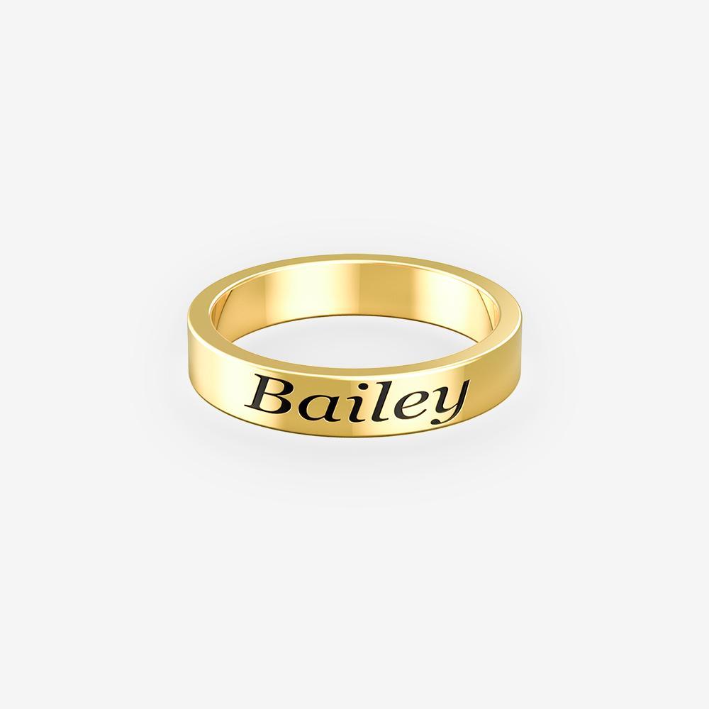 Custom Text Ring Ring Custom Paw Jewelry 18K Gold Vermeil 3.5 