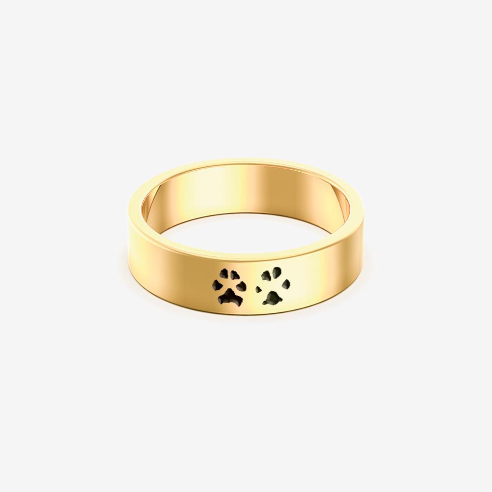 Custom Wide Paw Ring Ring Custom Paw Jewelry 18K Gold Vermeil 3.5 